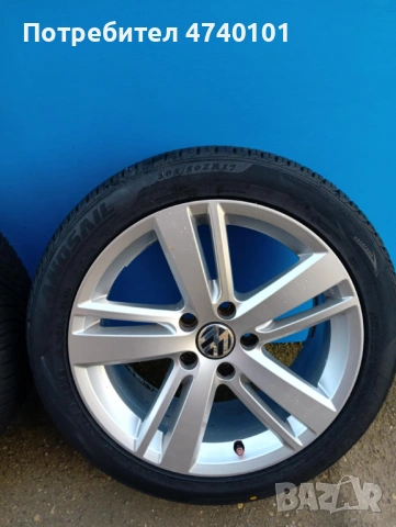 Оригинални алуминиеви джанти с гуми Volkswagen 205 50 17 ET39 7,0Jx17H2, снимка 5 - Гуми и джанти - 53511075