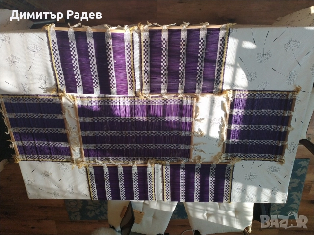 РЕТРО ПОДЛОЖКИ ЗА СЕРВИР. ТРИШЛАЙФЕР ХРАНА НА МАСА--НА БАМБУКОВА ОСНОВА ПАМУЧНО ТЪКАНИ--РАЗНИ ВИДОВЕ