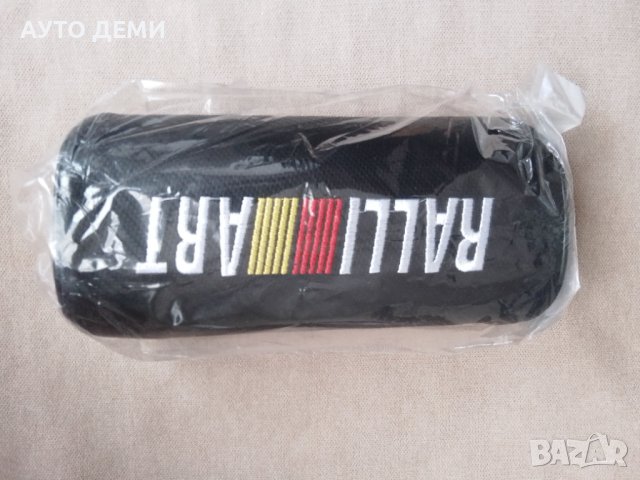 Карбон кожа възглавничка с бродирано лого Рали Арт Ralli Art за подглавник на авто седалка на кола , снимка 2 - Аксесоари и консумативи - 43856705