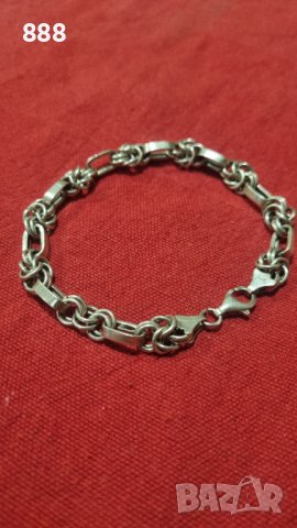 Сребърна гривна 925 проба , снимка 2 - Гривни - 43976700