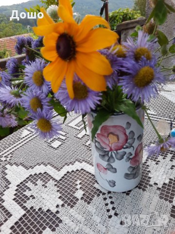 Керамична ваза 17,5см. височина, снимка 4 - Вази - 33626610