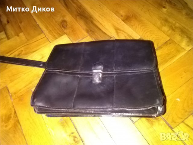 Чанта за ръка Капица естествена кожа 24х19х9см