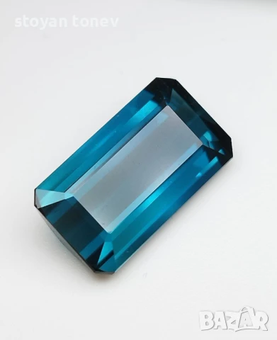 Първокласен син турмалин с VVS чистота - 6.08кт!Сертифицикат!Нов!, снимка 2 - Други - 47386400