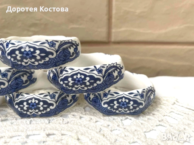 Красиви пръстени от костен порцелан от Англия, снимка 4 - Антикварни и старинни предмети - 51883568