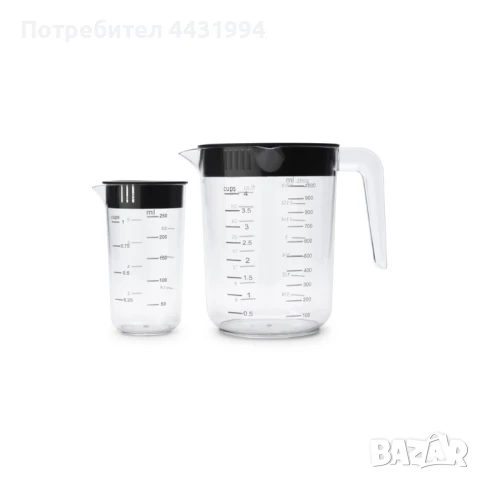 Комплект мерителни кани Brabantia Tasty+ Dark Grey 2 броя, снимка 1
