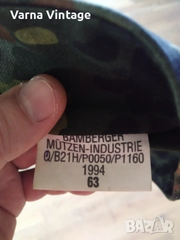 Военна камуфлажна шапка Bundeswehr Germany 1994 размер 63, снимка 5 - Антикварни и старинни предмети - 53062996