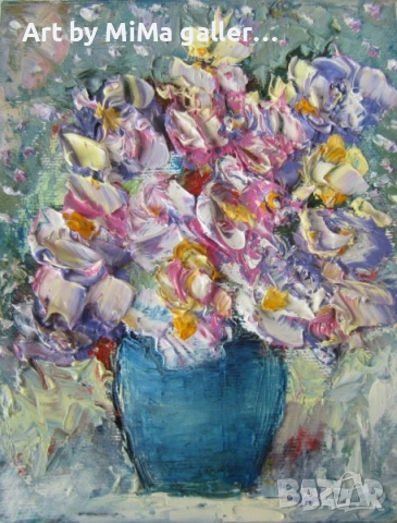 Различни картини: Цветя ваза букет, flower, flowers, painting - Мима / Art by MiMa, paintings, снимка 12 - Картини - 31909927