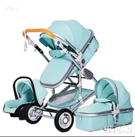 БЕЗПЛАТНА ДОСТАВКА Нова комбинирана бебешка количка 3в1, детска количка с три коша, снимка 5 - Детски колички - 43183764