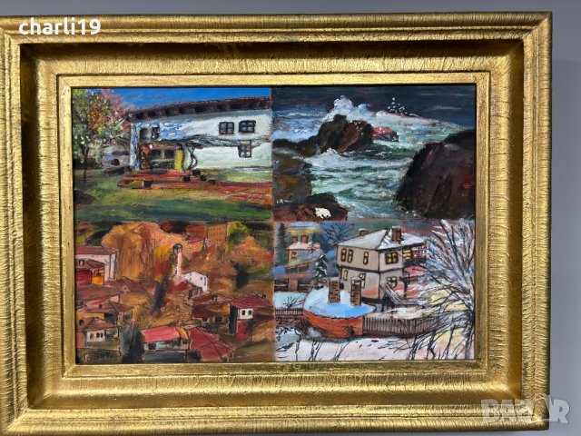 Красива рамкирана картина Г. Витанов , снимка 4 - Картини - 43642737