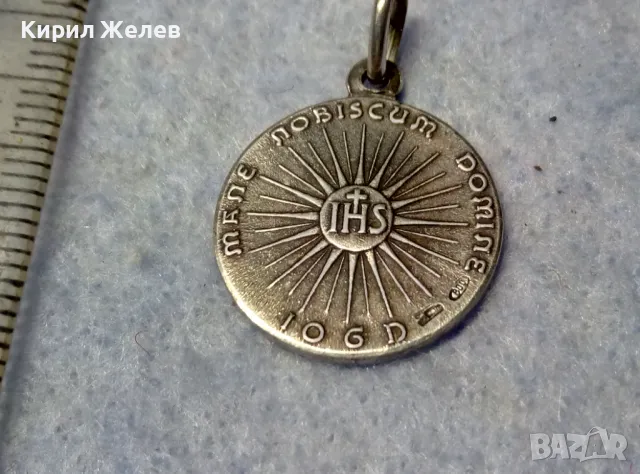 ИИСУС ХРИСТОС Стара РИМОКАТОЛИЧЕСКА СРЕБЪРНА ИКОНКА СРЕБРО 800 ДВУСТРАННА Художествена РАБОТА 78622, снимка 2 - Антикварни и старинни предмети - 50056637