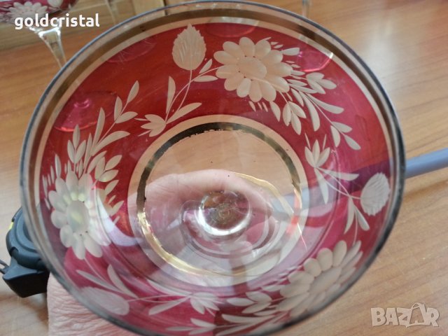 Стари стъклени чаши , снимка 5 - Антикварни и старинни предмети - 39731557