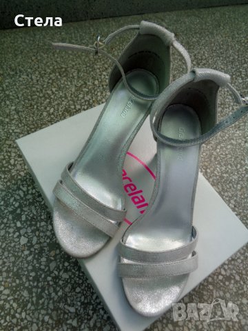 Дамски елегантнин обувки Graceland, сребристи, снимка 2 - Дамски елегантни обувки - 28239470