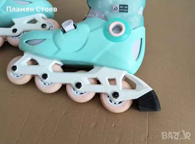 Комплект ролери, каска, наколенки и налакътници Декатлон, снимка 6 - Ролери, кънки - 49342168