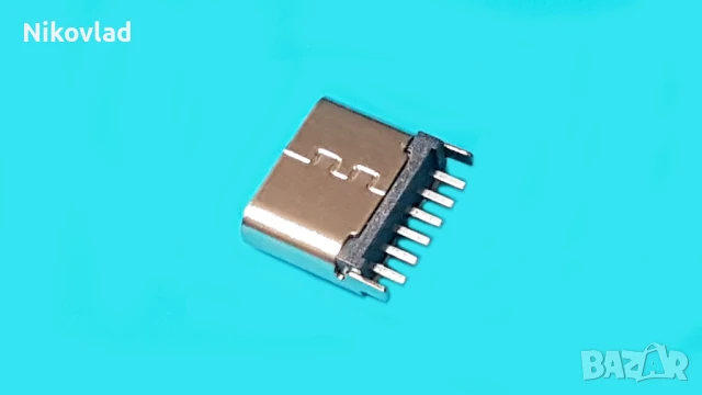 Букса 6 pin (конектор) Type C USB-3.1 вертикална, снимка 2 - Резервни части за телефони - 50753645