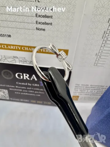 Сребърен пръстен с мойсанит (Диамант) 0.5 карата, снимка 10 - Пръстени - 50101893