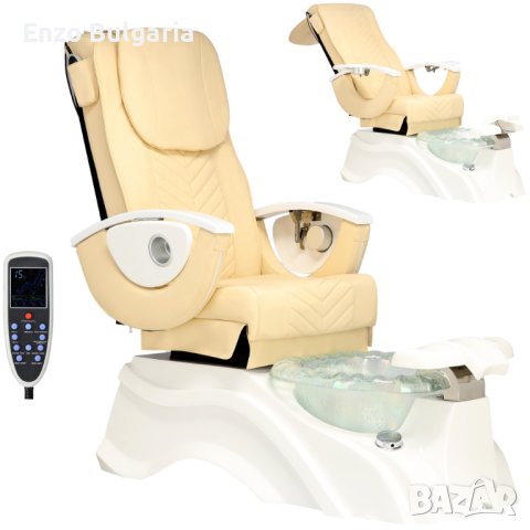 Електрически козметичен стол с масаж на краката и педикюр LZY-9923-CREAM, снимка 1 - Педикюр и маникюр - 43863681