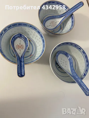 Vintage Porcelain Chinese Dragon Rice, снимка 1