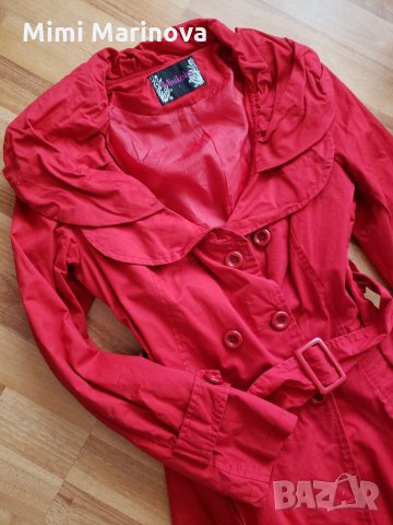 Червено яке   Minikoko, снимка 5 - Якета - 27087403