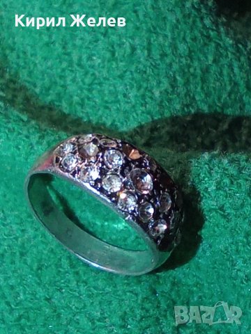 СТАР СКЪПОЦЕНЕН СРЕБЪРЕН БЕЛ ЕПОК АРТ ПРЪСТЕН с ЦИРКОНИ 25832, снимка 6 - Пръстени - 35884564