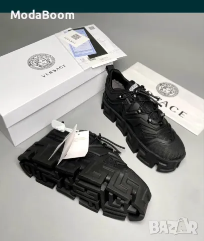 Versace черни мъжки маратонки , снимка 2 - Маратонки - 48464738