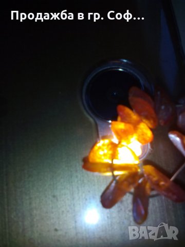 Обеци от кехлибар, снимка 2 - Обеци - 27814523