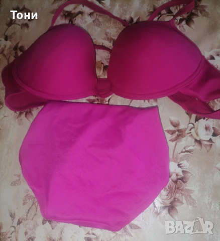 Нов Дамски Бански Костюм Циклама М 