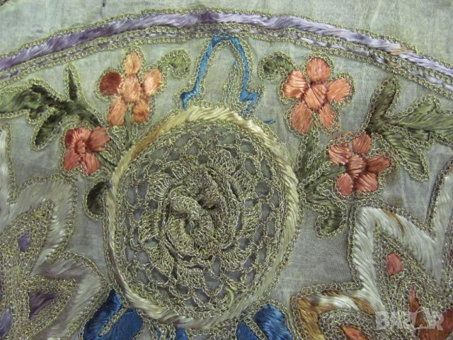 19 век Ислям Отоман Пошивка Сърма и Тугра, снимка 6 - Антикварни и старинни предмети - 36590256