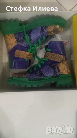 Дамски кубинки естествена кожа, снимка 3 - Дамски боти - 53123410