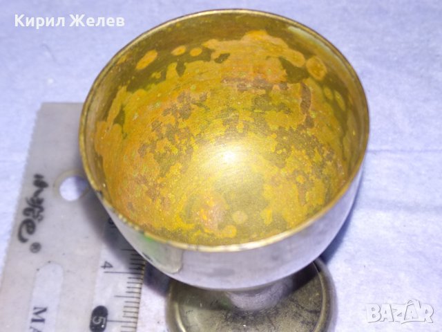 СТАРИННА БРОНЗОВА НИКЕЛИРАНА РЕТРО ЧАШКА За ЛИКЬОР - За КОЛЕКЦИЯ ДЕКОРАЦИЯ МЕХАНА 41531, снимка 8 - Антикварни и старинни предмети - 43665293