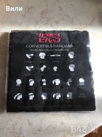 Cowboy Bebop аниме бандана оригинален аксесоар, снимка 2 - Колекции - 52509115