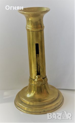 Стар свещник с регулатор 16см , снимка 2 - Антикварни и старинни предмети - 32209992