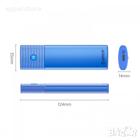 Външна Кутия за Хард диск M.2 SSD USB3.1 Type-C Orico PWM2-G2-BL-EP, снимка 3 - Други - 40011217