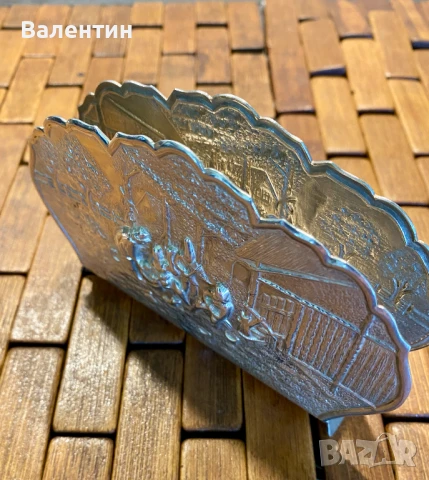 #1503# Държач за салфетки. Винтидж. Посребрена. От Дания, снимка 2 - Аксесоари за кухня - 50685165