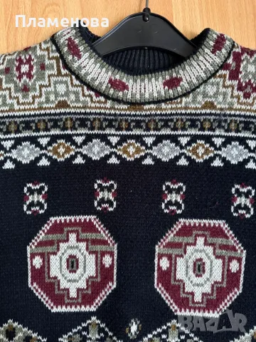 Мъжки вълнен пуловер Нов - L, снимка 3 - Блузи - 48927260