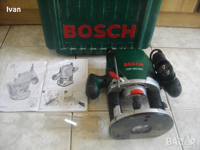 BOSCH POF 1300 ACE 1300 Вата ф8мм Оберфреза Голяма Бош ОТЛИЧНА Ход 50мм С Куфар, снимка 13 - Други инструменти - 40146608