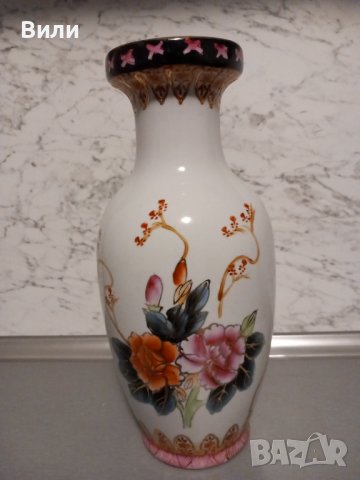 Красива  Японска ваза, 32 см., снимка 5 - Декорация за дома - 43743019