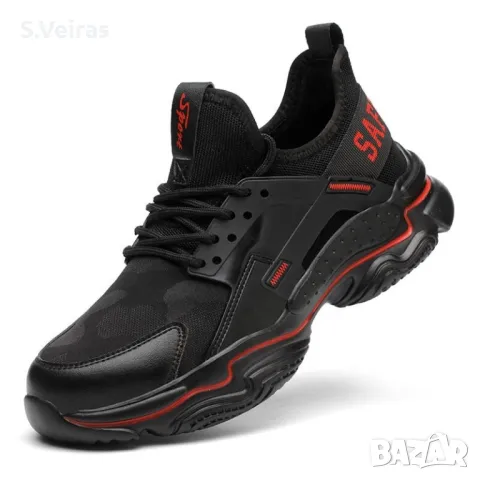Защитни Работни Обувки Veiras Sport, S1P, Черно / Червено