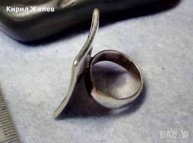 ОГРОМЕН ШАРМАНТЕН СРЕБЪРЕН ПРЪСТЕН СРЕБРО ВИСОКА ПРОБА ХУДОЖЕСТВЕНА РЪЧНА ДИЗАЙНЕРСКА РАБОТА 48788, снимка 8 - Пръстени - 49913353