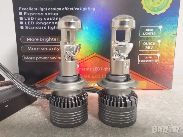 LED автомобилни крушки за основни фарове с лупи