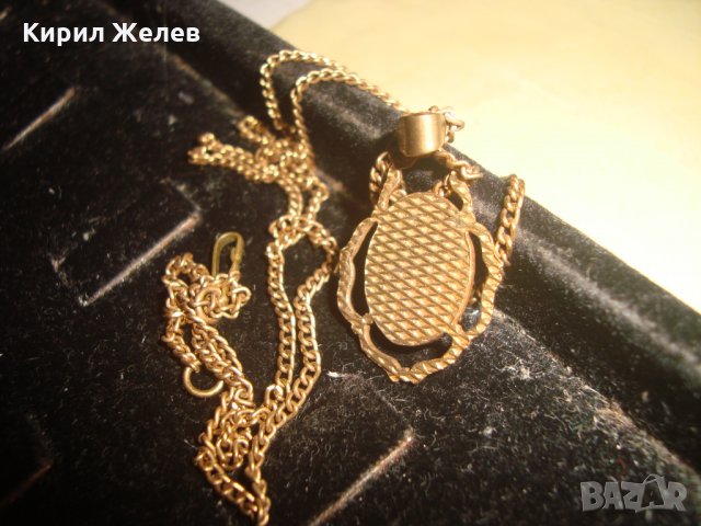 СТАРА ПОЗЛАТЕНА ПРАВОСЛАВНА ИКОНКА с ПОЗЛАТЕНО СИНДЖИРЧЕ ЕМАЙЛИРАНА РЯДКА 22845, снимка 10 - Антикварни и старинни предмети - 33343817