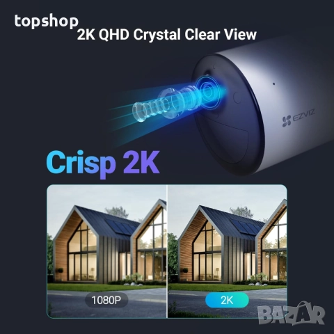 Нова EZVIZ 4G LTE клетъчна камера с батерия, безжична, цветна, нощно виждане, 24/7, без Wi-Fi, CCTV , снимка 4 - IP камери - 52054130
