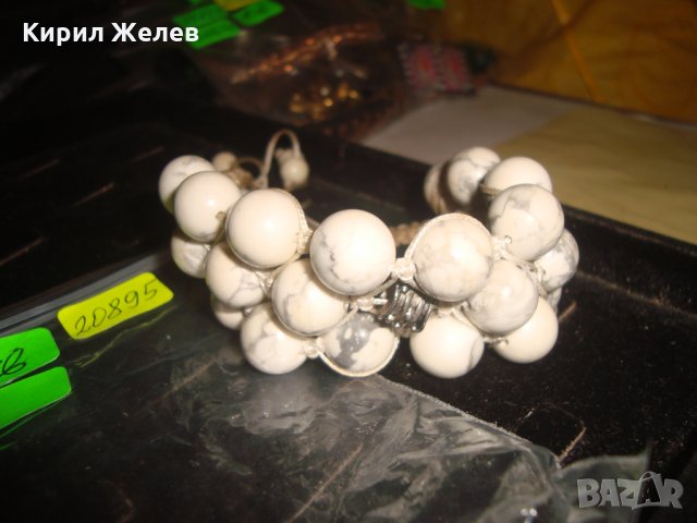 ХЕНД-МЕЙД ФЕШЪН АРТ ГРИВНА от ПОЛУСКЪПОЦЕННИ ШЛИФОВАНИ МИНЕРАЛИ 20895, снимка 3 - Гривни - 33423093