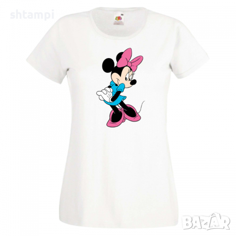 Дамска тениска Minnie Mouse 7 Подарък,Изненада,Рожден ден,, снимка 9 - Тениски - 36530791