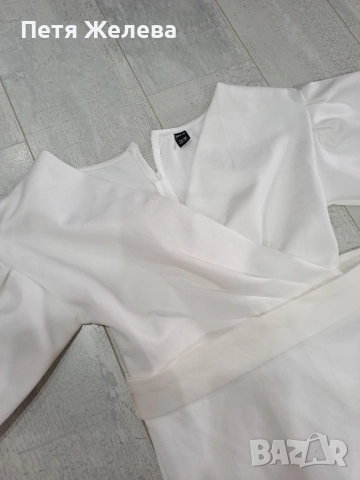 Бяла рокля -(XS), снимка 4 - Рокли - 51674689