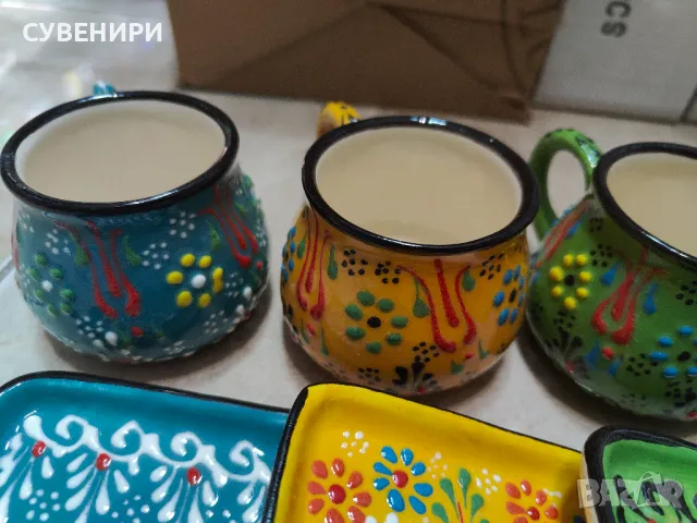 Турски чашки за кафе с чинийки, снимка 8 - Чаши - 47589991