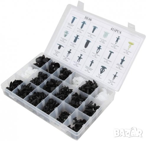 Комплект щипки за кори тапицерия за автомобил 415 броя