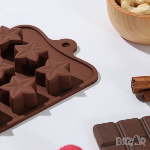 2611 Силиконова форма за бонбони и лед Звездички, снимка 3 - Форми - 35269026