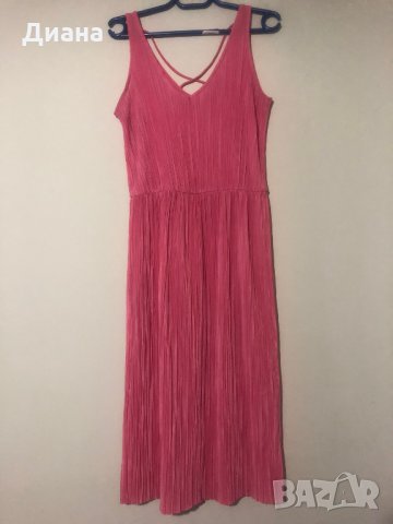 Розова плисирана рокля H&M, снимка 3 - Рокли - 32901544