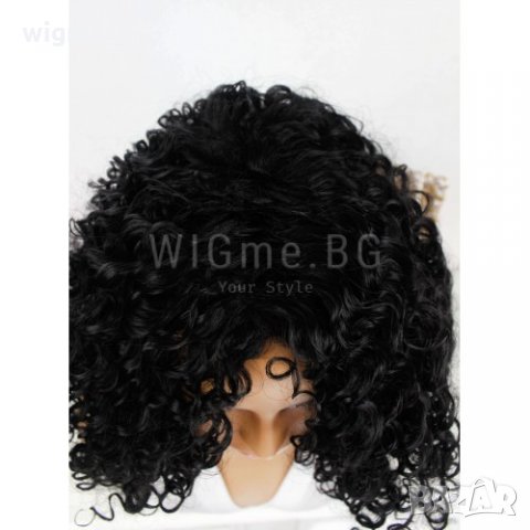  НОВА къдрава черна перука в афро стил Киана - ОТЛИЧНО КАЧЕСТВО!, снимка 10 - Аксесоари за коса - 25816535