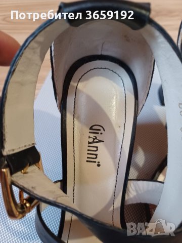 Дамски сандали на ток естествена кожа. , снимка 3 - Дамски елегантни обувки - 40195969